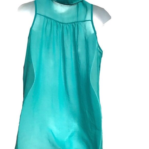 Papaya Green Sleeveless Top with Spikes - Picture 5 of 7